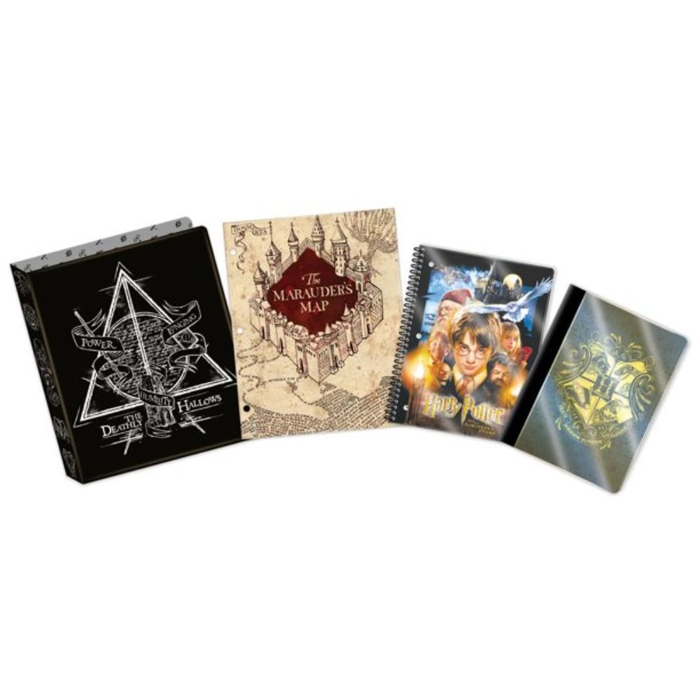 Harry Potter Stationery Bundle -Binder, Notebook, Composition Book, Folder (New)